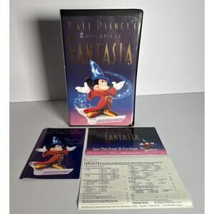 Walt Disney Fantasia VHS Video Tape Masterpiece Clamshell Case Great Condition